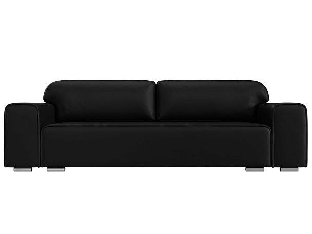 Прямой диван Лига-029 Экокожа черный - Вид 2