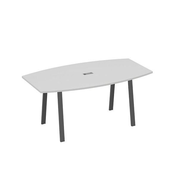 Стол 180 на опорах TRE для переговоров A4 А4 Б3 112 БП серый / металлокаркас антрацит - Вид 1