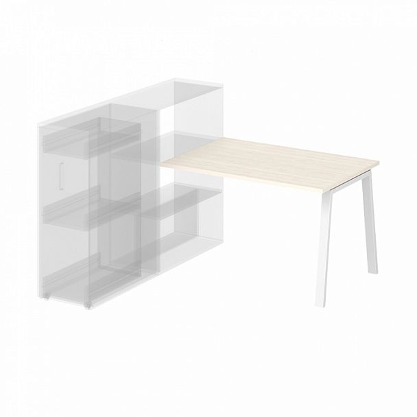 Стол приставной на металлокаркасе "Приставные столы" ПК-ТНП-СТП114Х80/МКА-В2-876 дуб альпийский - Вид 1