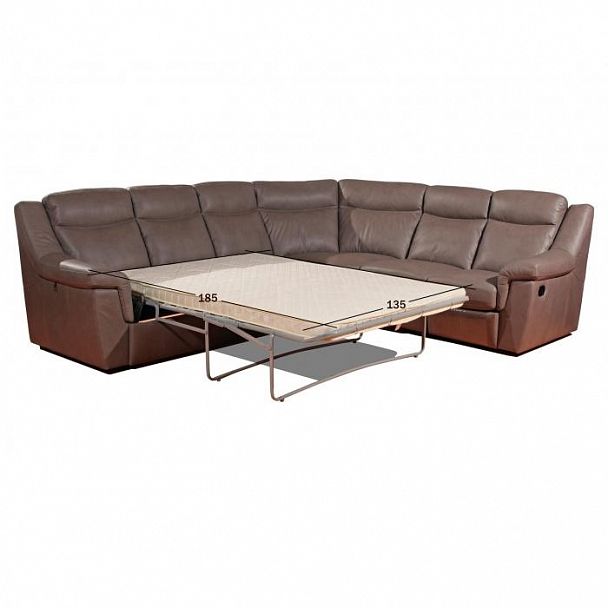Угловой диван "Эльба 11" кожа - Вид 2