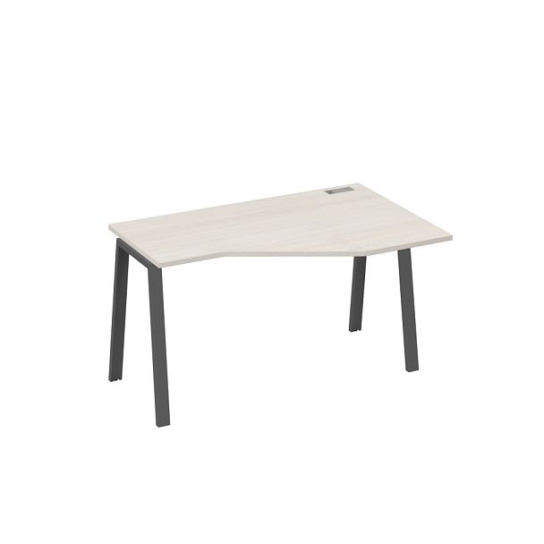 Стол эргономичный правый "Техно" на металлокаркасе TRE A4 А4 Б3 054 БП дуб / металлокаркас антрацит - Вид 1