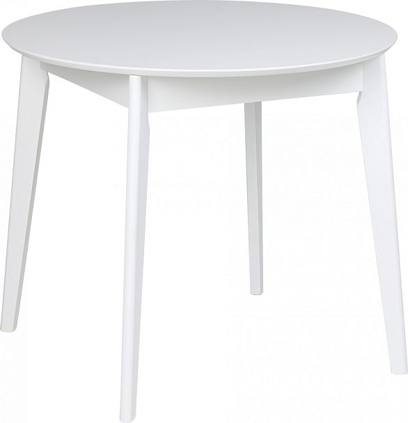Стол деревянный круглый раскладной Норден D90 Белый - Вид 1
