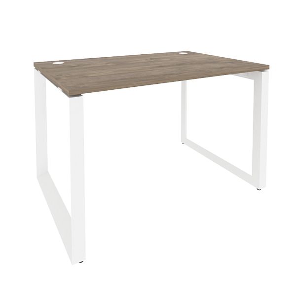 Onix Стол рабочий на О-образном м/к O.MO-SP-2.8 Тиквуд темный/Белый металл 1180*800*750 - Вид 1