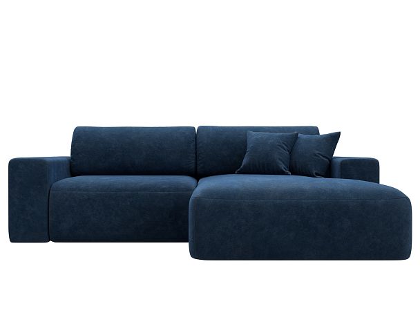 Диван угловой Лига-036 НПБ Классик правый угол Велюр синий - Вид 2