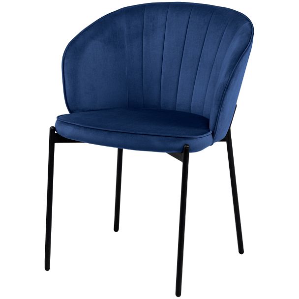 Комплект кухонных стульев Миэль синий велюр/черный, 4 шт. - Вид 1