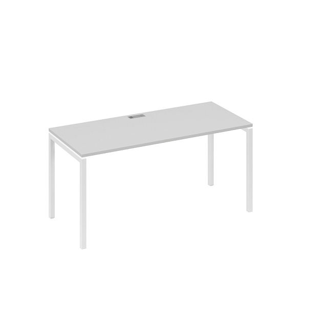 Стол письменный на металлокаркасе DUE A4 А4 С2 015 БП серый / металлокаркас белый - Вид 1