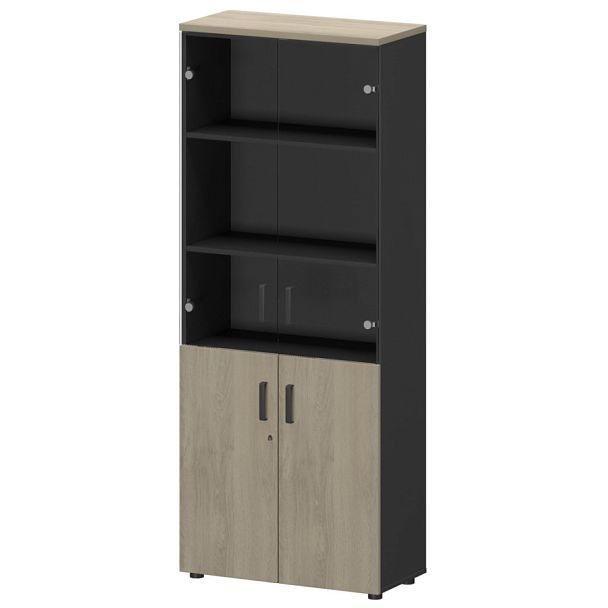 Шкаф СМШ-58ДС Тип2 Графит/Кронберг 792x380x1990 Смарт - Вид 1