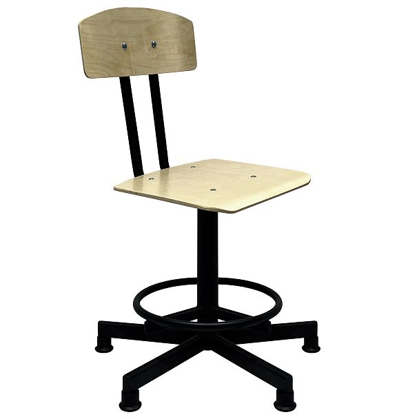 Стул кресло кассира, швеи, ресепшен РС37/РС67ЛФ, на винте, без подлокотников, фанера - Вид 2