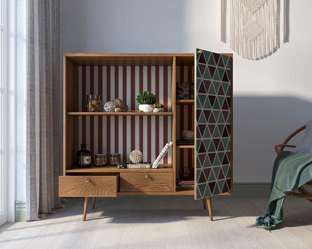 Стеллаж с нишей Berber принт 26 арт BB28/Print_26 - Вид 2