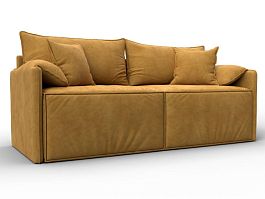 Диван прямой модульный Лига-106 Велюр желтый - Фото предпросмотра