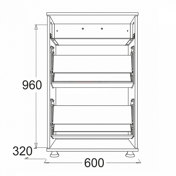 Обувница "Саша 8" ЛДСП - Вид 2