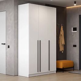 шкаф распашной Берген ШК-1200 белое дерево/белое дерево - Фото предпросмотра