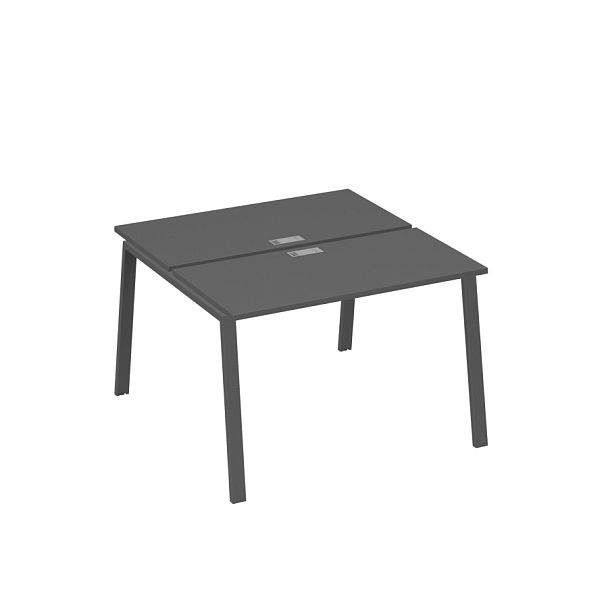 Рабочая станция (2х120) на каркасе TRE A4 А4 Б3 170  БП антрацит премиум / металлокаркас антрацит - Вид 1