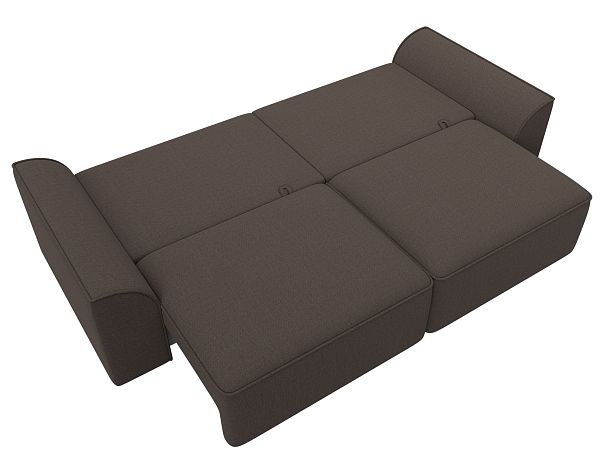 Диван прямой Лига-048 НПБ Рогожка коричневый - Вид 10