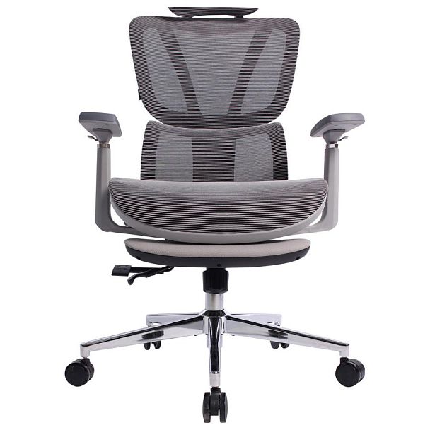 Кресло BRABIX PREMIUM "Evolution ER-700", подножка, слайдер, синхромеханизм, сетка, серое, 532948 - Вид 11