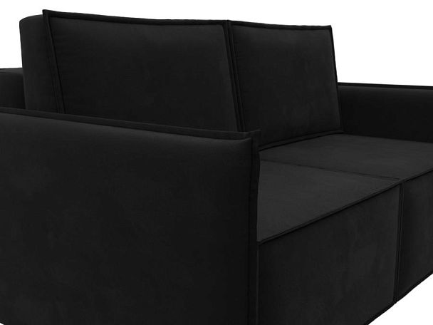 Диван прямой Либерти мини Микровельвет черный - Вид 4