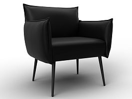 Кресло Лига-083 Экокожа черный - Фото предпросмотра