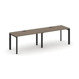 Style Project Next Рабочая станция односторонняя SN-59P.ORS-022 Вяз Благородный/Металл Черный/Черный Заглушка 2360*800*750 - Фото предпросмотра