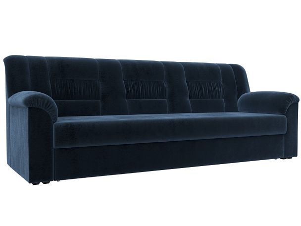 Диван прямой Карелия Велюр синий - Вид 1