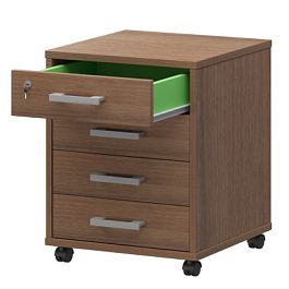 Тумба подкатная АТЛ-04 Орех гварнери 434x450x620 Арго - Фото предпросмотра
