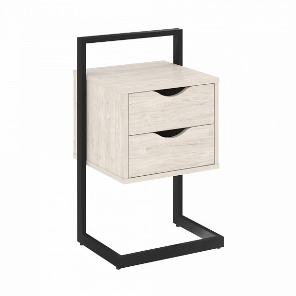 Тумба приставная "Loft"  VR.L-PY2 Денвер Светлый/Черный - Вид 1