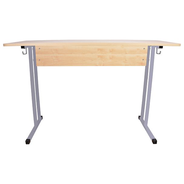 Стол-парта 2-местный нерегулируемый "Умник", 1200х500х760 мм, рост 6, серый каркас, ЛДСП клён - Вид 3