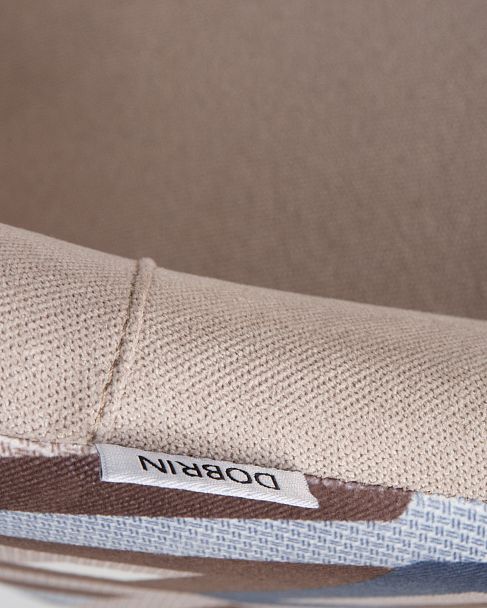 Стул обеденный DOBRIN MARKUS (ЭМАЛЬ ЧЕРНЫЙ МУАР ткань Candy Silver+Escada Ocean) - Вид 8