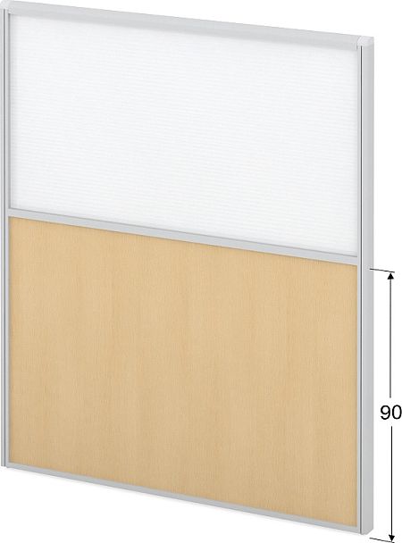 Модуль комбинированный "Мобильные офисные перегородки «Логика»"  ПК-ЛГ-МДК167х140/90П/Д-В1-534 белый - Вид 1