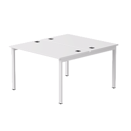 Бенч-система на 2 места Everprof EVO на металлокаркасе 1180х670(1370)x755 Белый/Белый - Фото предпросмотра