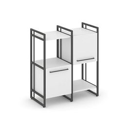 Rift Шкаф комбинированый RF.NS-005 Белый Бриллиант/Металл Антрацит 820*396*924 - Фото предпросмотра