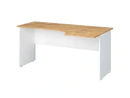 TANDEM RTD014-160R-ME Стол эргономичный правый 1600х900х750 Таксония медовая/Белый - Фото предпросмотра
