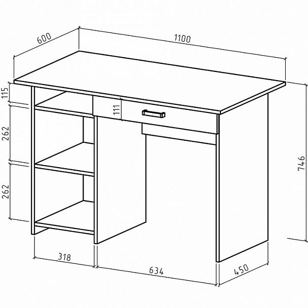 Стол письменный Лайт-2Я - Вид 2