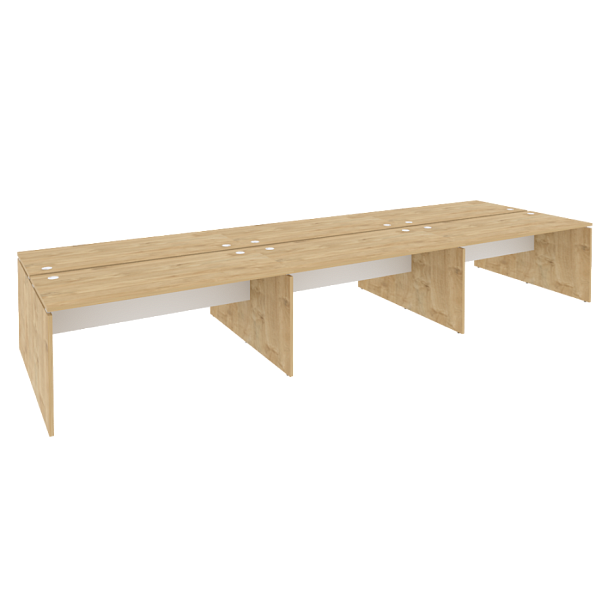 Onix Рабочая станция O.D.RS-6.4.7 Тиквуд светлый/Белый бриллиант 4740*1475*750 - Вид 1