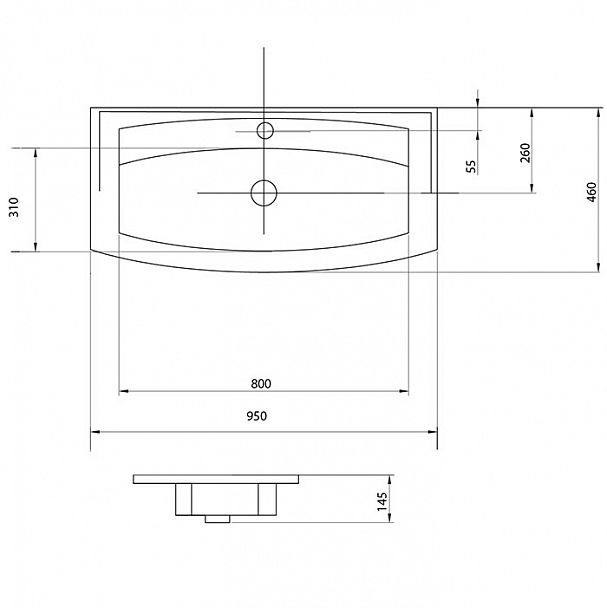 Раковина "Милан М 95" - Вид 2