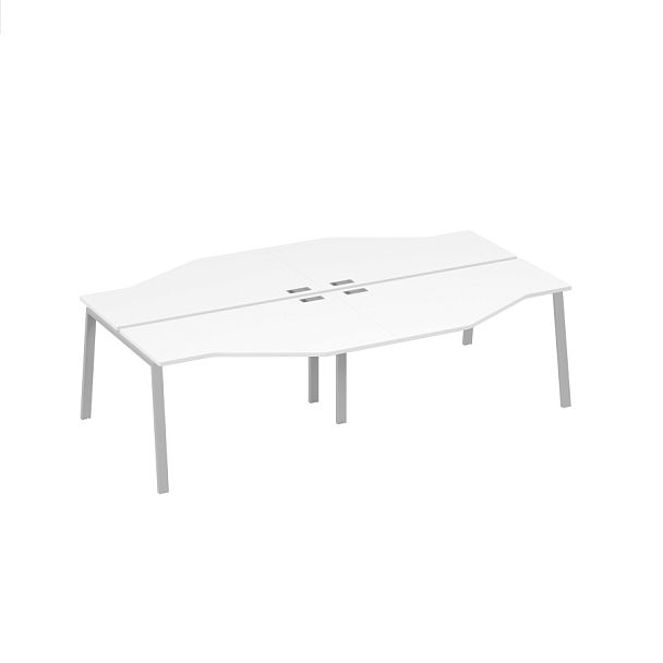 Рабочая станция на металлокаркасе TRE столы (4х140) Техно A4 А4 Б3 187-2 БП белый премиум / металлокаркас серый - Вид 1