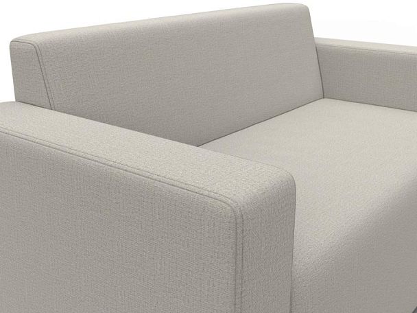 Диван прямой Лига-093 Рогожка бежевый - Вид 4