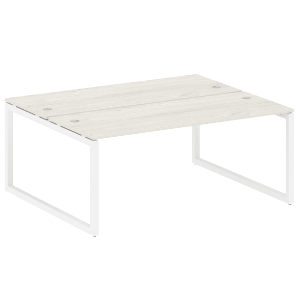 Metal System Quattro Р. ст. на О-образном м/к 50БО.РАС-СП-2.5 Дуб наварра/Белый металл 1800*1475*750 - Вид 1