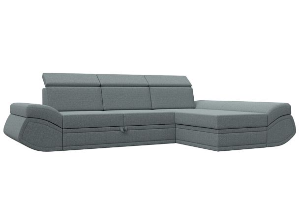 Диван угловой Лига-032 правый угол Рогожка серый - Вид 1
