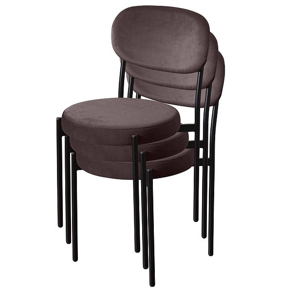 Стул Mason, бархат антрацит 14, стопируемый - Вид 6