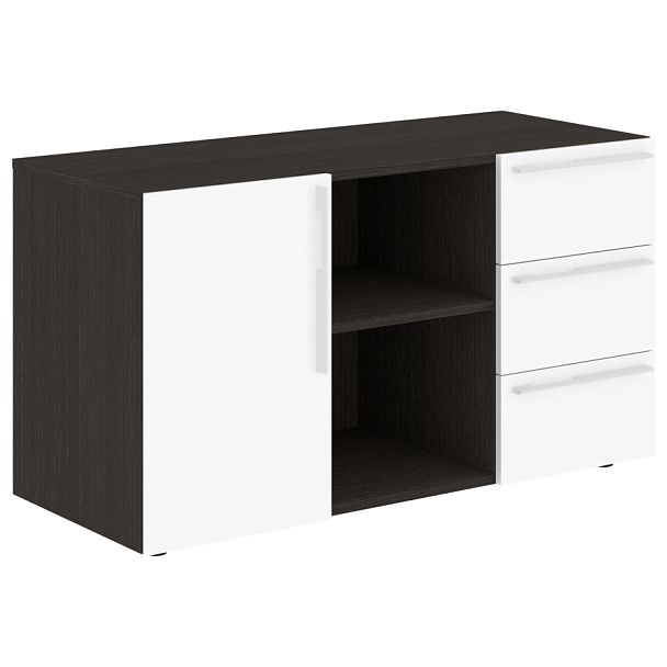 Тумба сервисная СП-064-25-07 Белый глянец/Дуб Мореный 1200х500х670 KANON - Вид 1