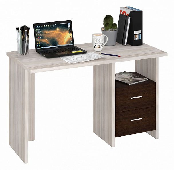 Стол письменный Домино Лайт СКЛ-Прям120 Венге/Карамель - Вид 2