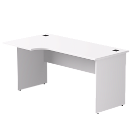 Стол эргономичный левый Everprof EVO опоры ЛДСП 1580х670(870)x755 мм Белый - Фото предпросмотра