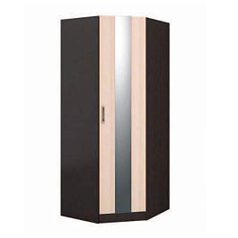 Эрика шкаф угловой с зеркалом (900/900*2200*550) венге/дуб молочный - Фото предпросмотра