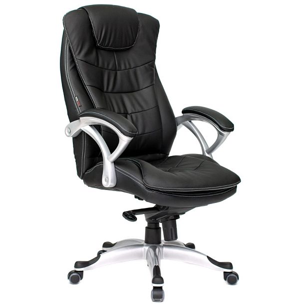 Кресло руководителя Patrick Black ЭкоКожа (черный) "Кресла для руководителей"  ТК-002938000098 черный - Вид 1