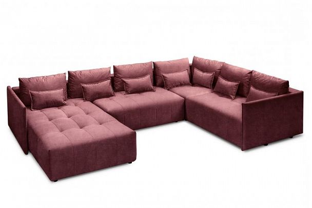 Мягкий угол «Чилетти» П-образный красный - Вид 1