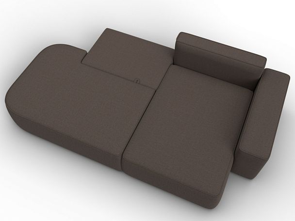 Диван угловой Лига-065 БП угол правый Рогожка коричневый - Вид 8