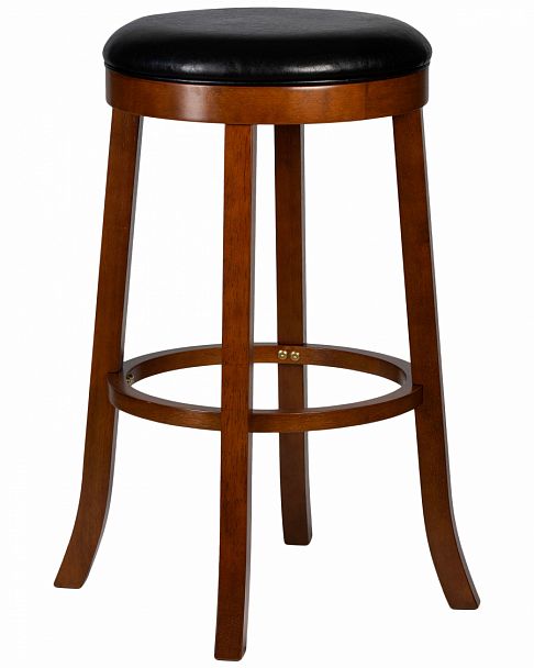Круглый барный табурет DOBRIN BOB BAR (шоколад, черный) - Вид 1