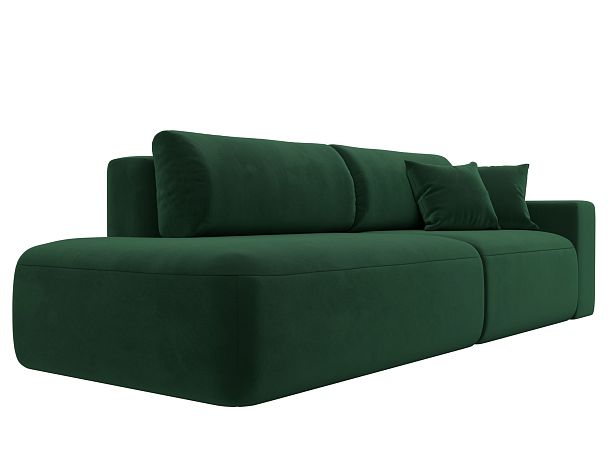 Диван прямой Лига-036 Модерн подлокотник справа Велюр зеленый - Вид 4