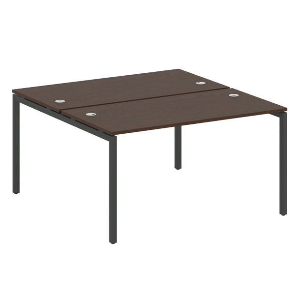 Metal System Quattro Р. ст. на П-образном м/к 40БП.РАС-СП-2.3 Венге/Антрацит металл 1400*1475*750 - Вид 1