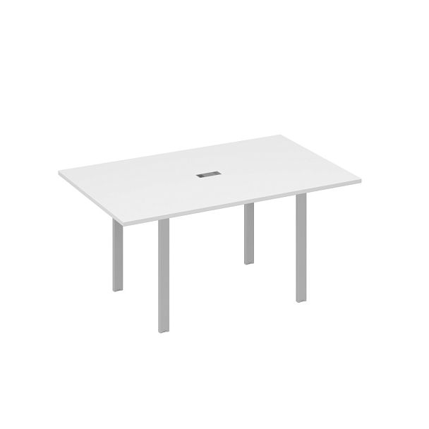 Стол 160 на металлокаркасе UNO переговорный A4 А4 Б1 121 БП белый премиум / металлокаркас серый - Вид 1